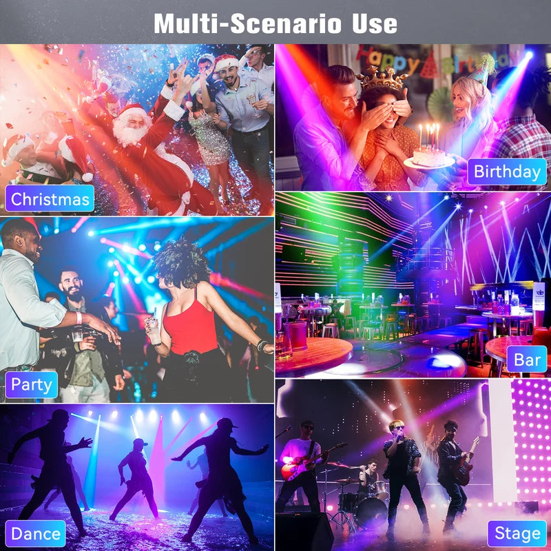 120W LED Moving Head Stage Light with DMX512 Remote Control for DJ Wedding