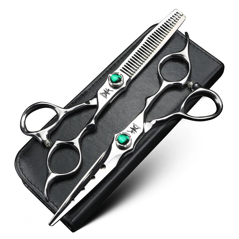 Professional Hair Scissors and Thinning Shears - 6 Inch Steel Salons & Barbershop Tools