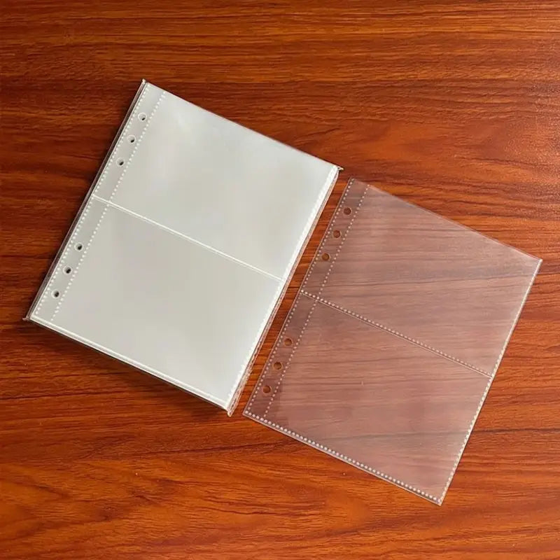 A5 Photocard Binder Sheets - Transparent PP Acid-Free Multiple Pockets for Collectible Cards