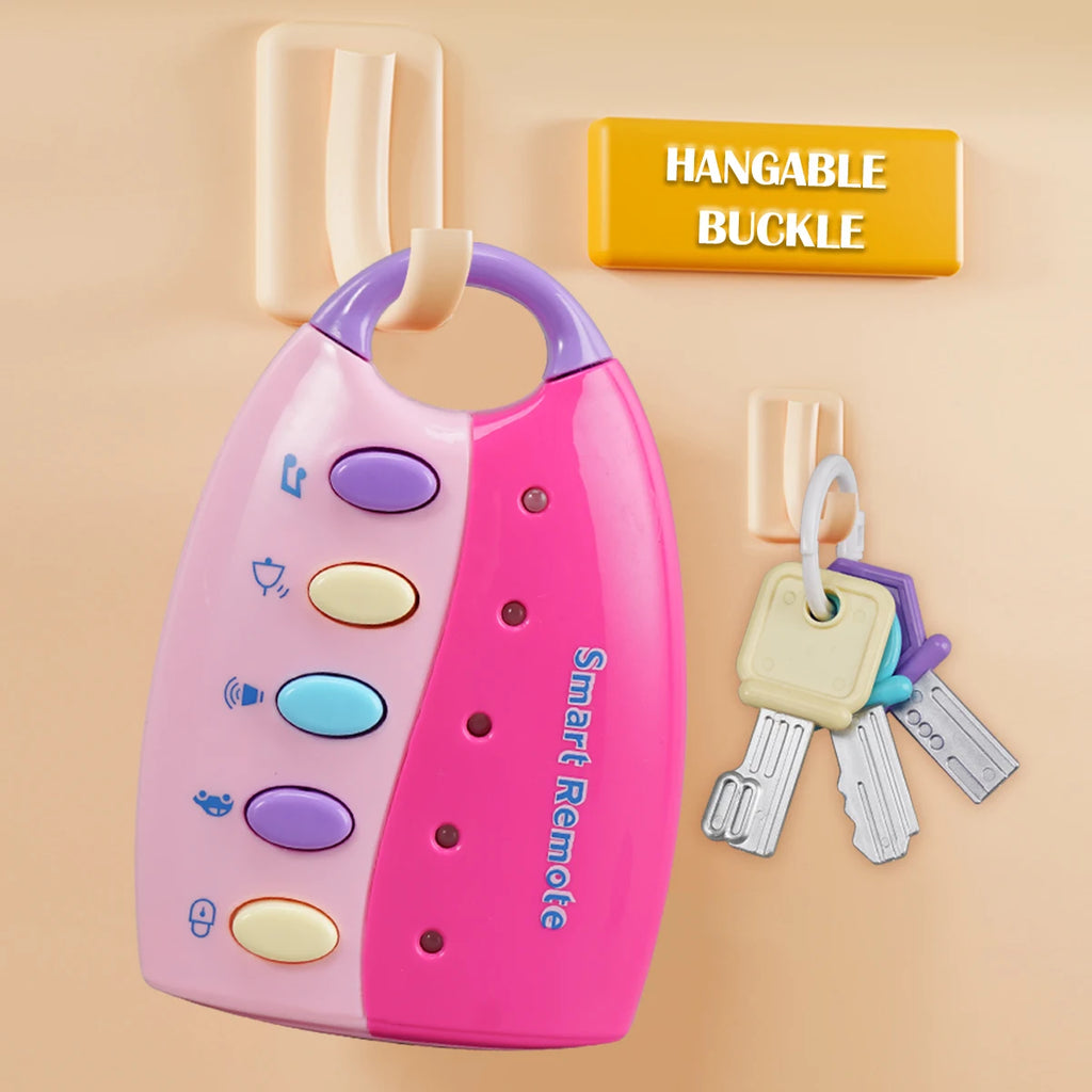 Music Cartoon Car Key Toys for Kids Pretend Play Educational Toy Gift for Boys and Girls