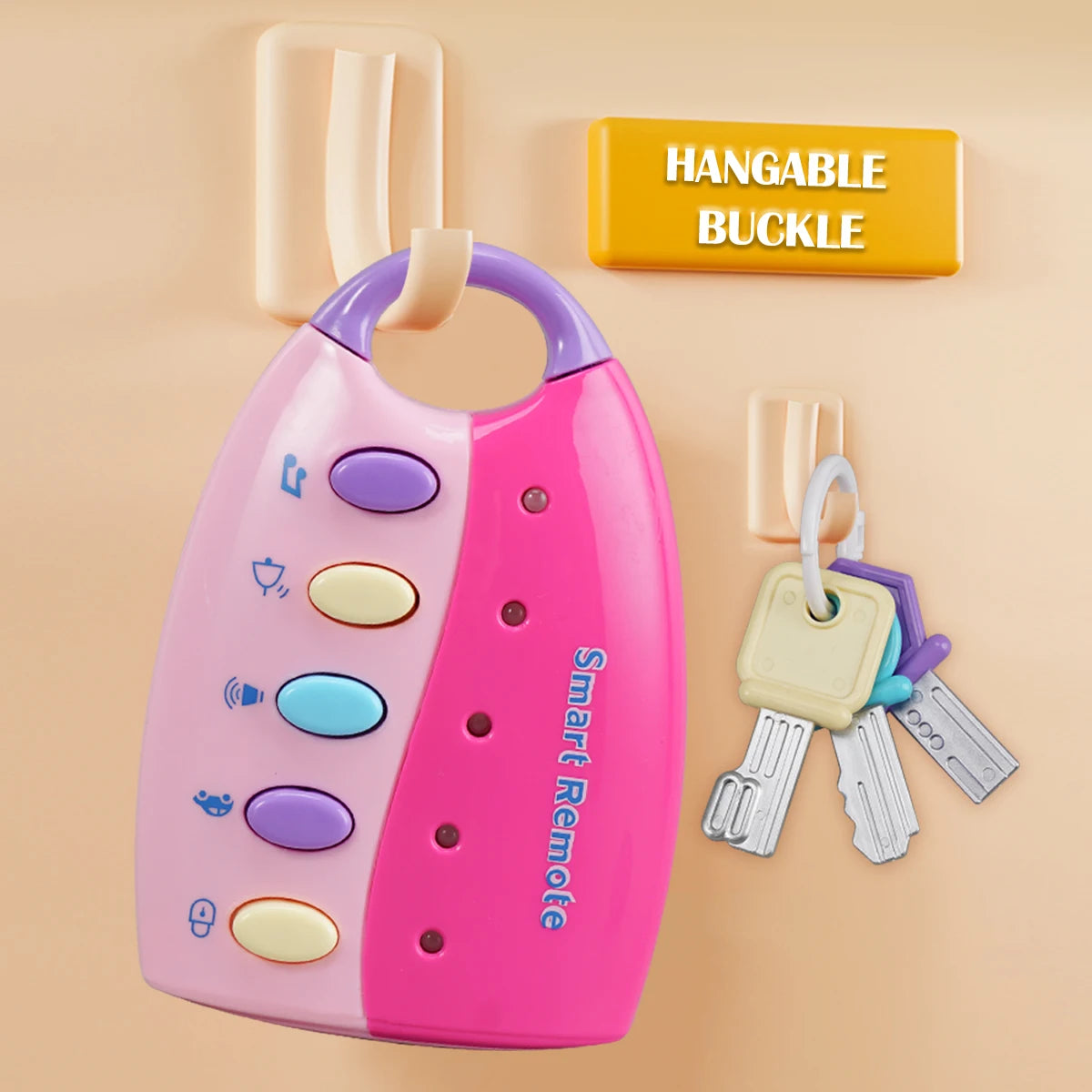 Music Cartoon Car Key Toys for Kids Pretend Play Educational Toy Gift for Boys and Girls