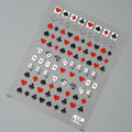 Poker Nail Art Stickers 5D Embossed Playing Card Nail Decals DIY Manicure