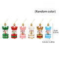 Christmas Wooden Carousel Ornament - Hanging Pendant Holiday Decor & Gift Set