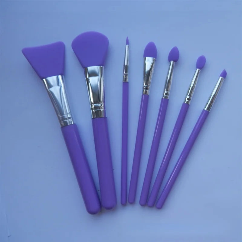 Silicone Brush Applicator Kit for Resin, Mask, and Makeup - 7 Pieces