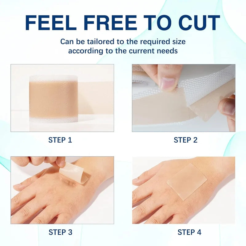 Silicone Scar Tape Waterproof Breathable Skin Color Adhesive Bandage for Scar Care