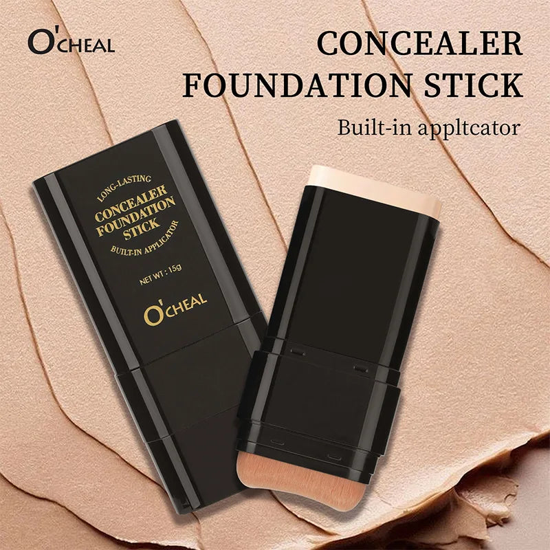 Full Coverage Waterproof Foundation Stick - Oil-Control Face Base for Velvet Makeup