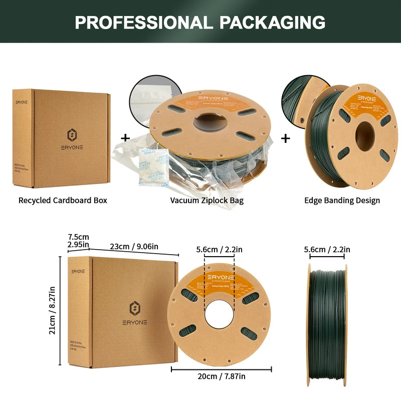 PETG Carbon Fiber 1KG Filament for 3D Printing - High Toughness, 1.75mm Diameter