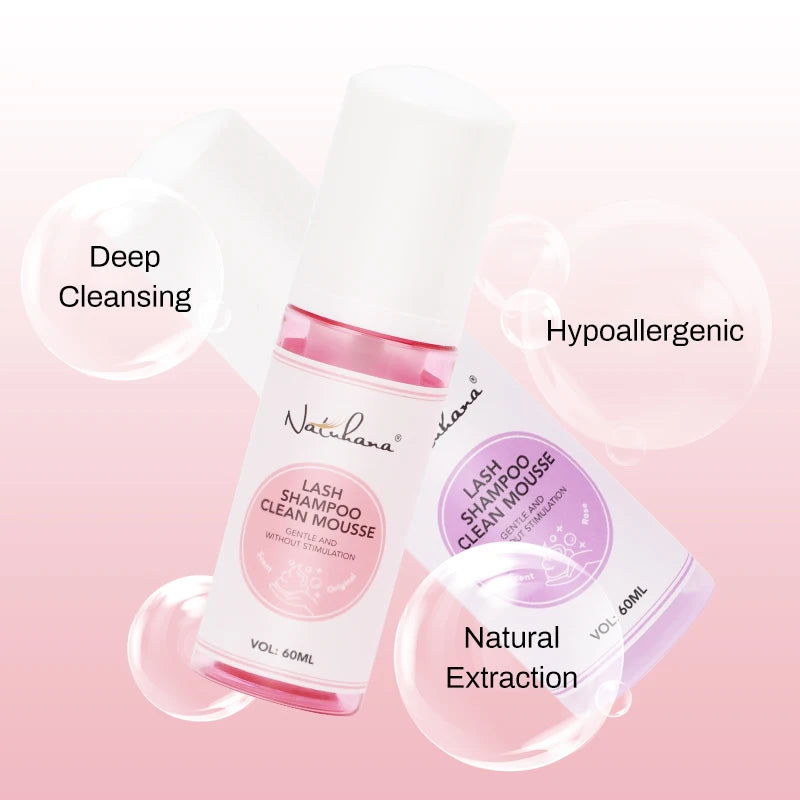 Eyelash Extension Shampoo Foam - Lash Cleaning Mousse for False Lashes - 60ml