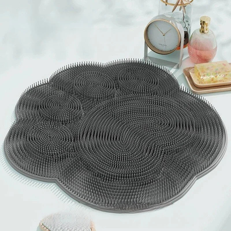 Non Slip Suction Cup Foot Scrub Mat for Bathroom Massage & Dead Skin Removal