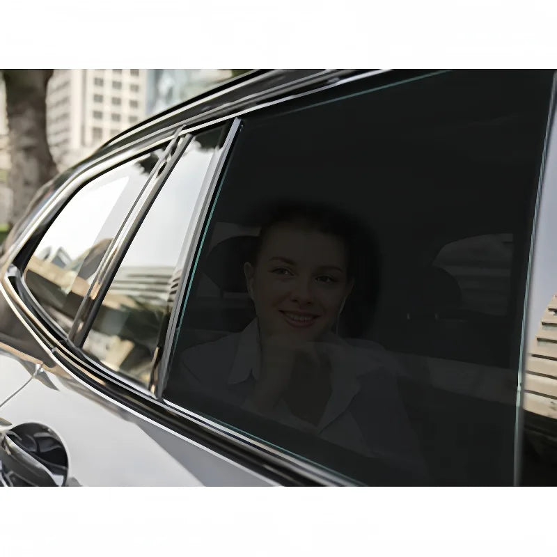 Black Privacy Window Film - Heat Rejection UV Blocking Static Cling for Car & Home