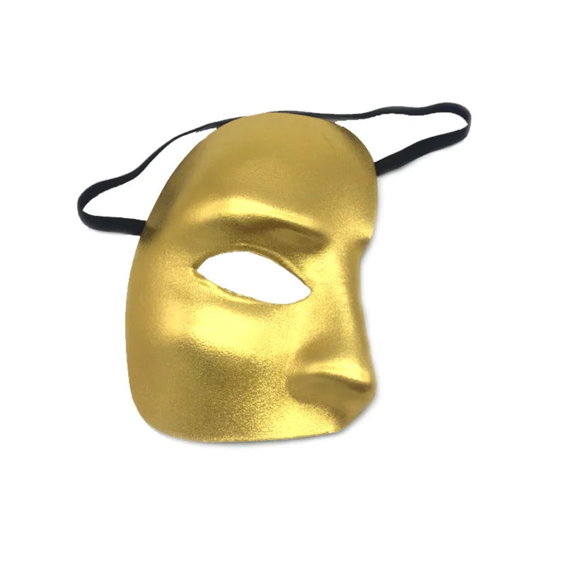 Half Face Masquerade Mask for Party Dance Halloween Unisex Costume Accessory