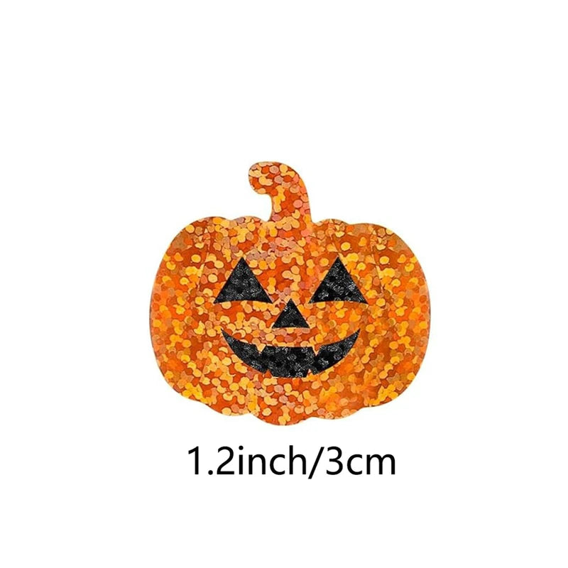 Halloween Pumpkin Stickers Set - 100-500pcs Round Gift Wrap Labels