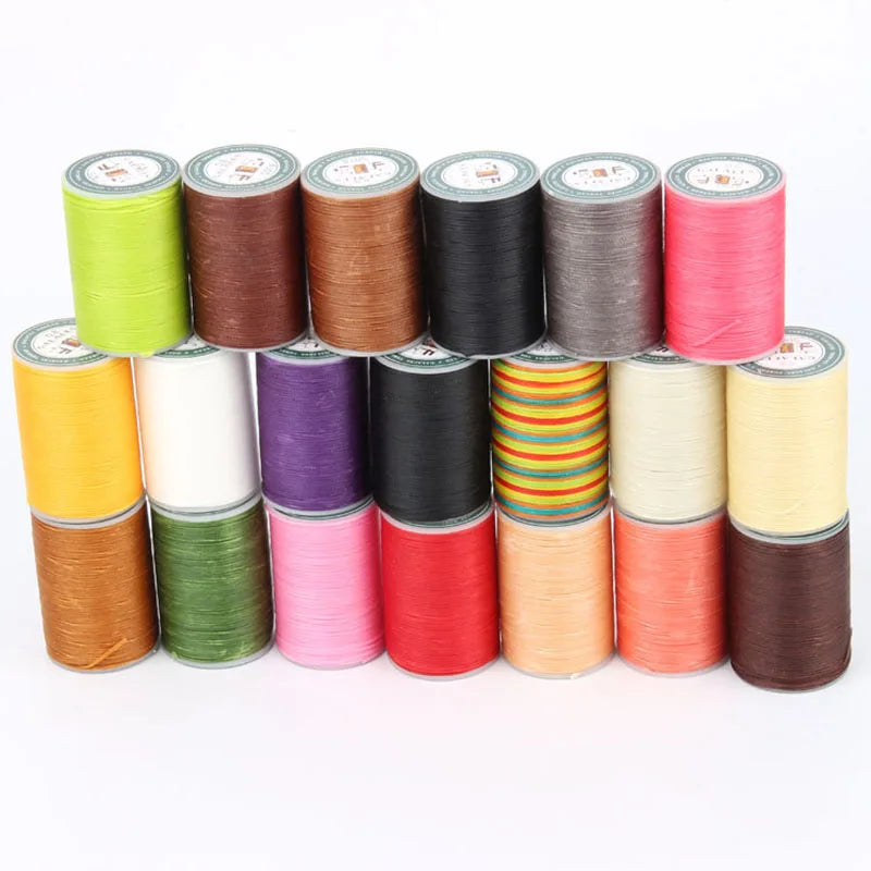 Leather Sewing Thread Flat Waxed 0.8mm for Handmade Leather Goods - Multiple Colors