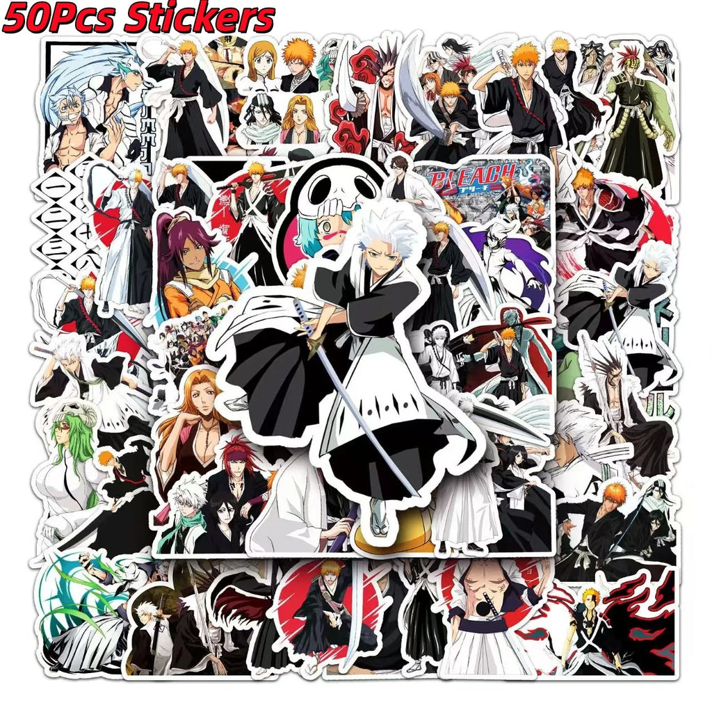 Bleach Thousand-Year Blood War Stickers Pack Waterproof Laptop Phone Decals Kurosaki Ichigo Toshiro Hitsugaya