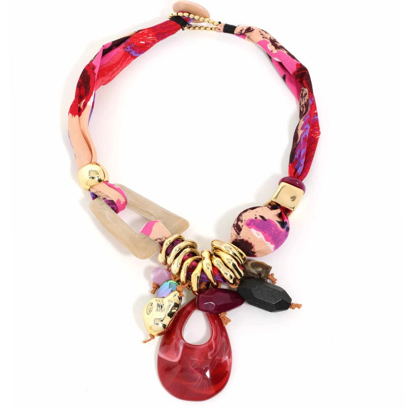Statement Geometric Necklace Handmade for Women Trendy Wedding Party Jewelry