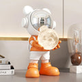 Astronaut Sculpture Figurine Modern Desk Decor Resin Home Ornament