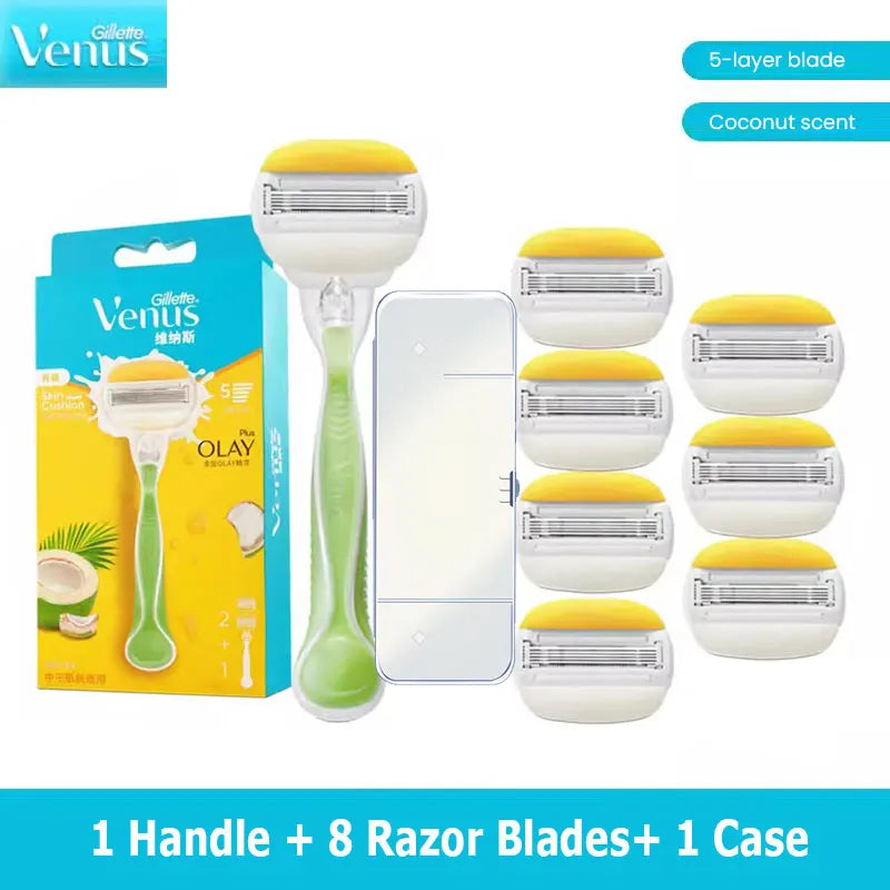 Women’s 5-Layer Moisture Bar Shaving Razor with Coconut Scent - Multiple Colors