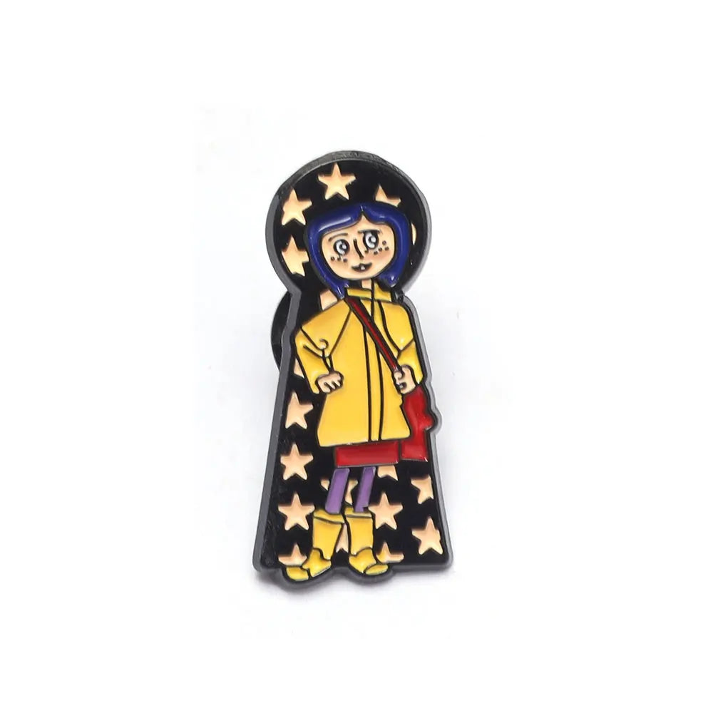 Horror Animated Character Enamel Pins Cartoon Brooch Halloween Jewelry Gift