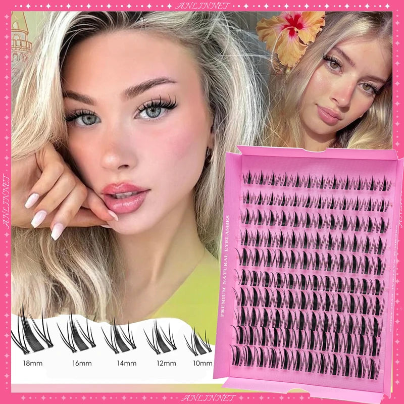 DIY Fluffy Lash Clusters 10-18mm for Natural Eye Makeup | Self Application