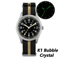 Vintage Military Watch 36mm Waterproof Sapphire Crystal Luminous Dial