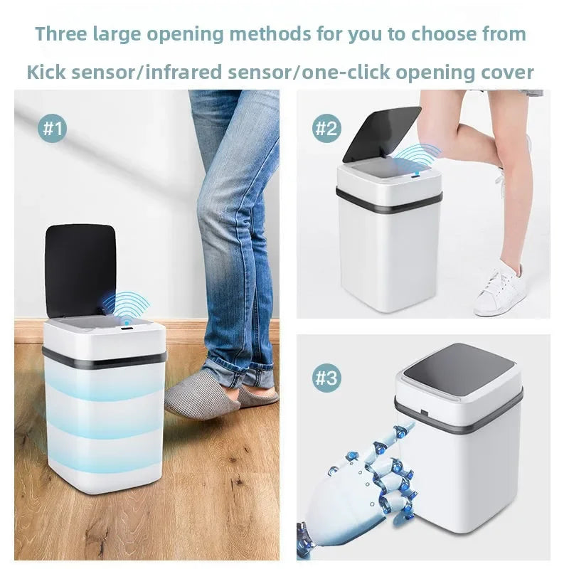 Smart Sensor Trash Can with Odor Control for Home & Bathroom