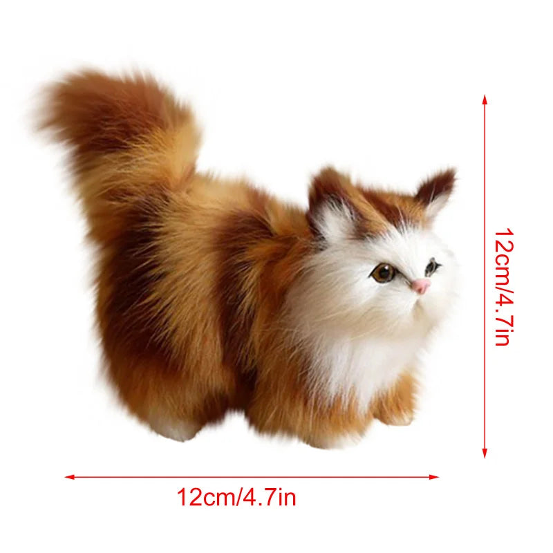 Realistic Plush Cat Toy for Kids and Decor - Soft Stuffed Animal Gift