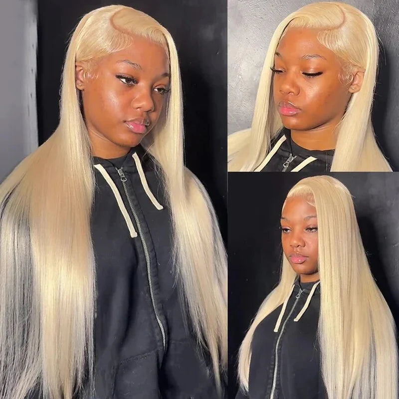 Human Hair Lace Front Wig 13x4 13x6 HD Blonde 613 Straight Wigs 300 Density