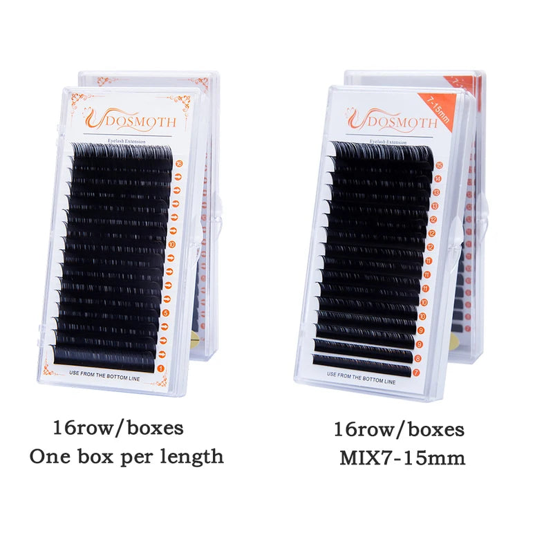 False Eyelash Extension Trays Set 7 Trays 16 Rows Mink Lashes Supplies