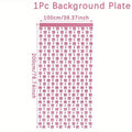 Pink Bow Theme Rain Curtain for Birthday Party Wall Decoration - DIY Rain Effect