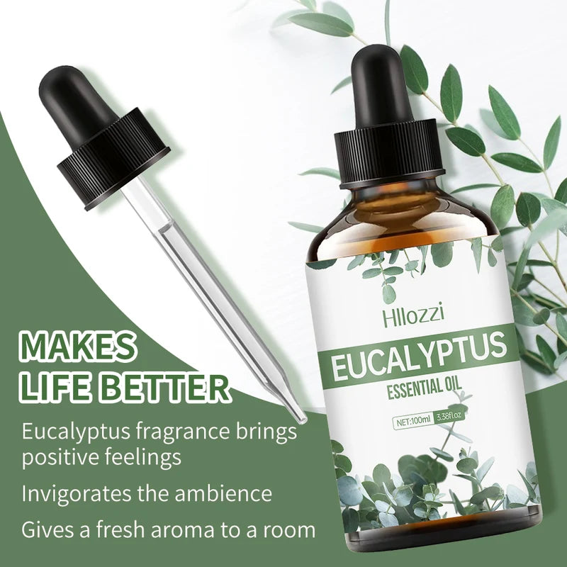 Eucalyptus Essential Oil for Skin & Body Moisturizing Massage - 10ml/30ml/100ml