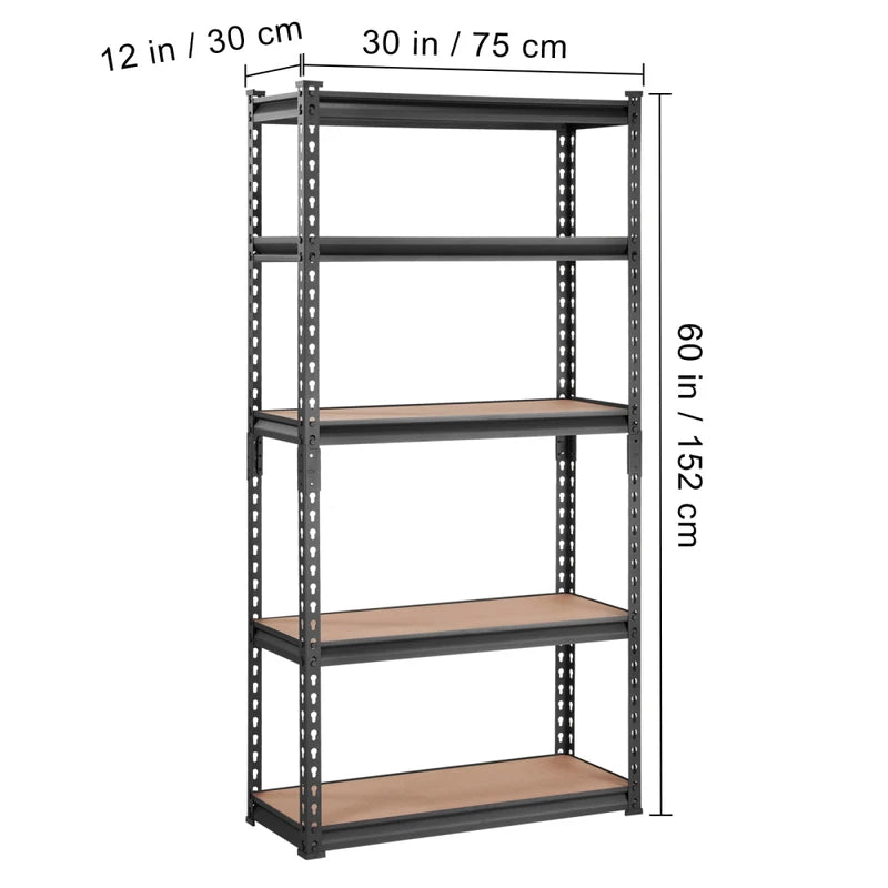 Heavy Duty 5-Tier Metal Storage Shelving Unit - Adjustable Garage & Warehouse Rack 2000LBS Capacity