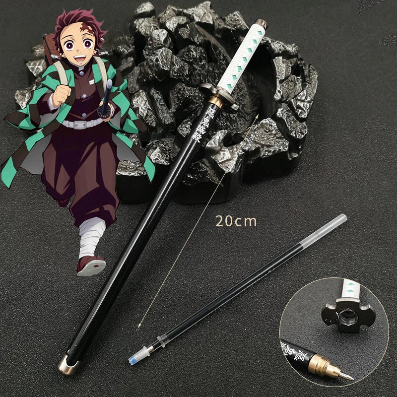 Anime Signature Pen Set - Demon Slayer Day Wheel Stationery with Multiple Colors