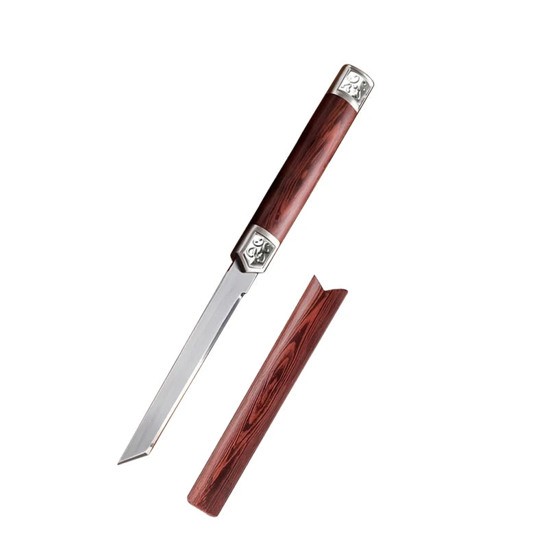 Portable Stainless Steel Fruit Knife - Sharp Handheld Meat & Food Cutter