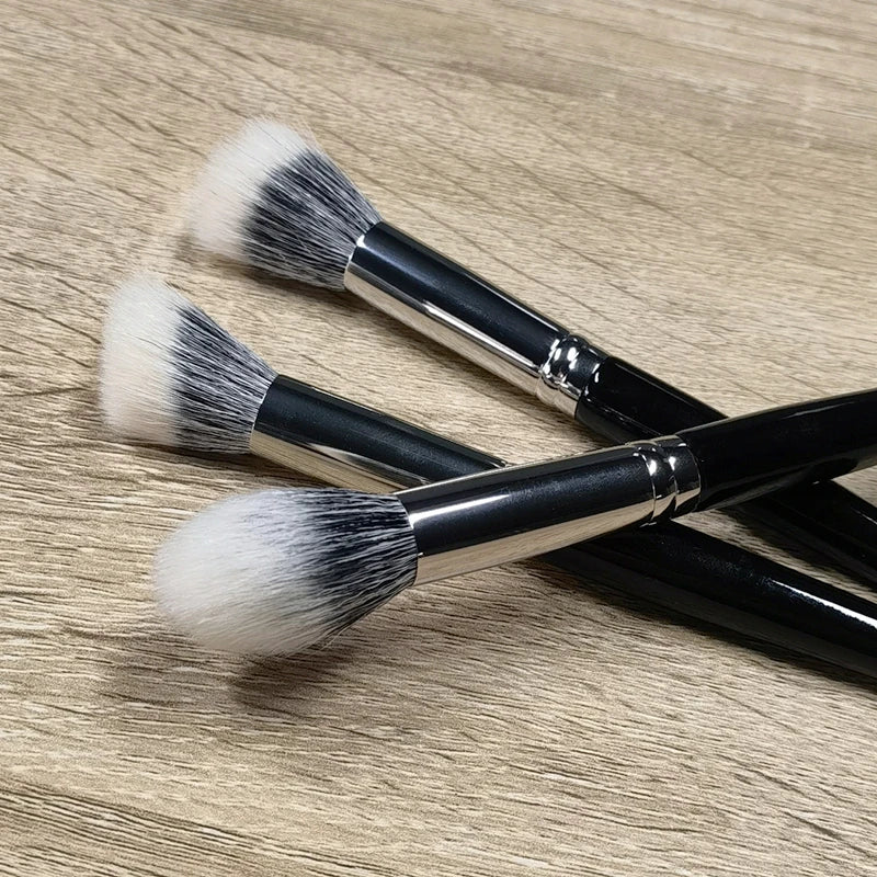 Stippling Highlight Makeup Brushes Set with Goat Hair for Blush & Foundation - Multifunctional Beauty Tools