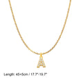 Initial Letter Necklace for Women with Zirconia Pendant - Gold, Silver, Rose & More