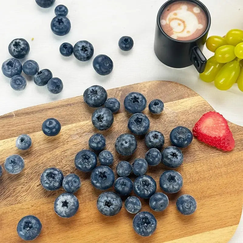 Fake Blueberries - Realistic Faux Fruit Decor for Crafts, Home & Kitchen Displays