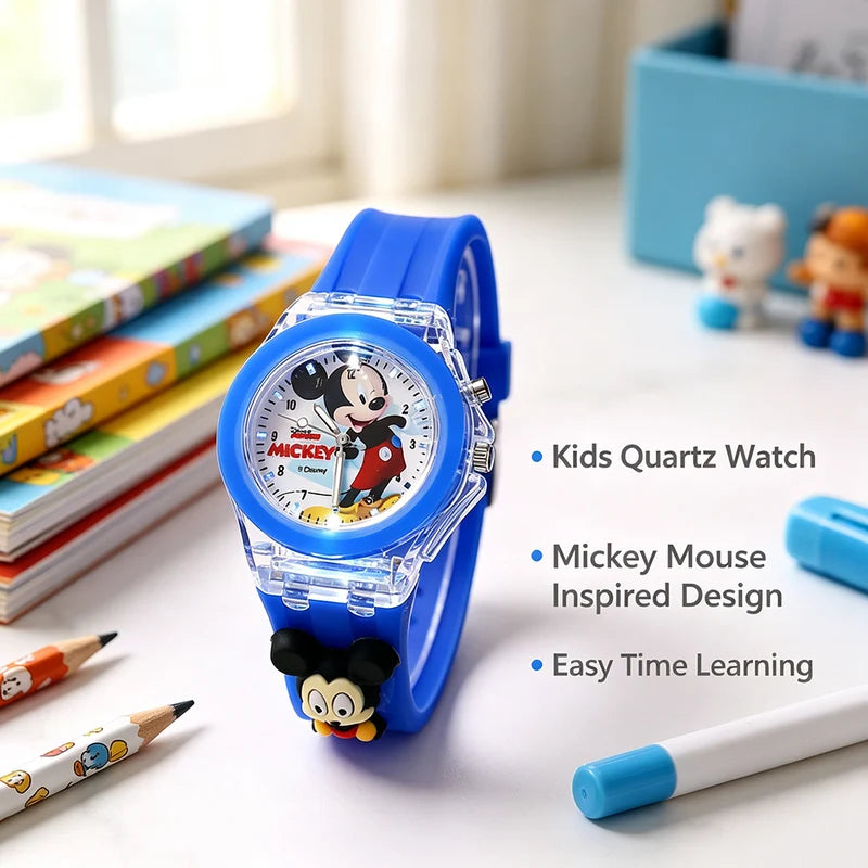 Kids Light-Up Silicone Character Watch with Colorful Dial and Fun Lights - Multiple Colors