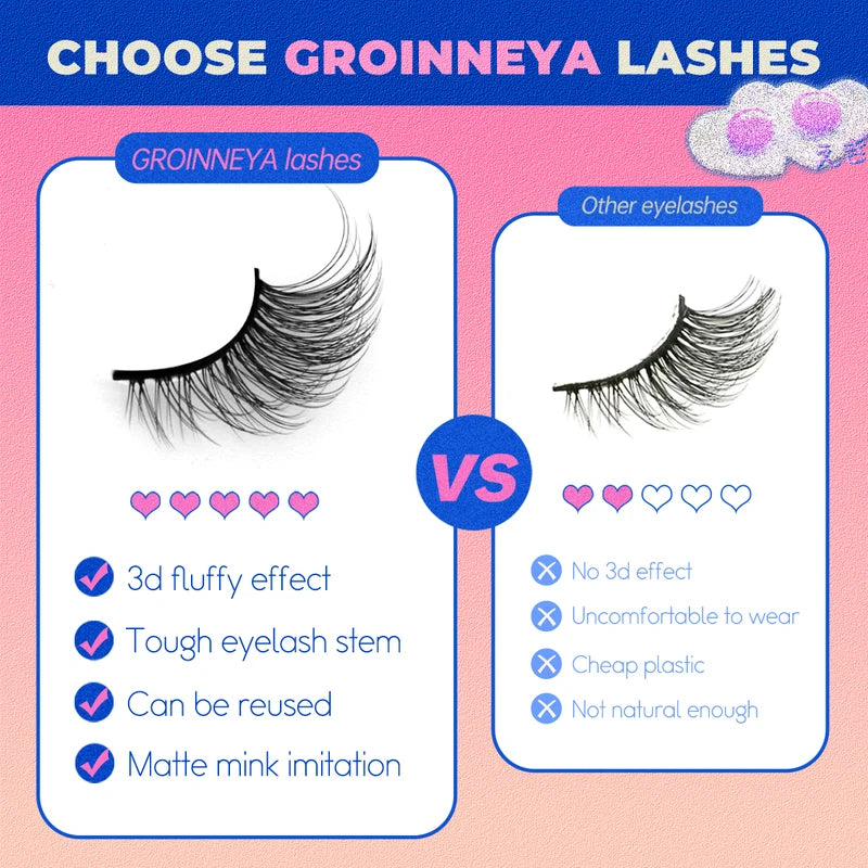 Half Lashes False Eyelashes 5/7/10 Pairs Natural Fluffy DIY Makeup Extension