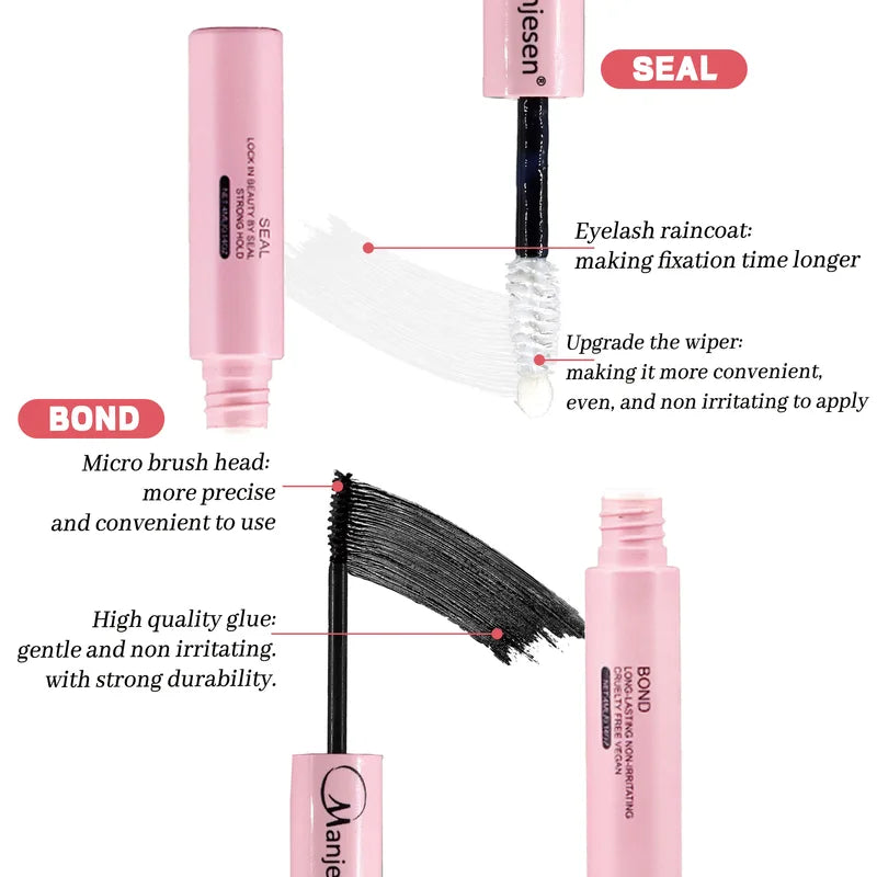 DIY Eyelash Extension Kit with Lash Bond, Seal Remover & Tweezers - Eyelash Tools Set