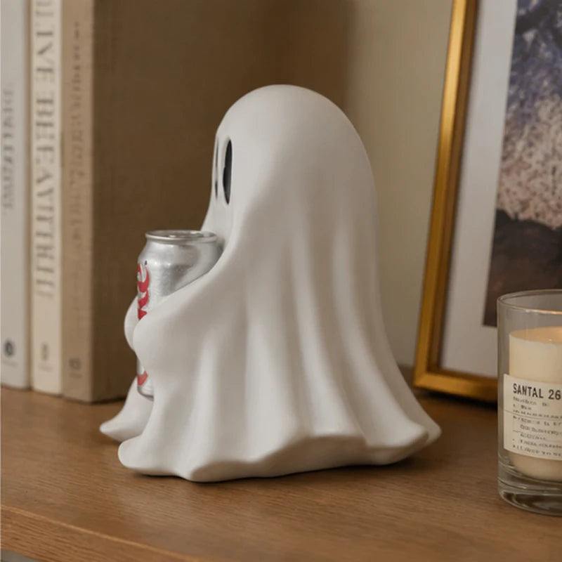 Funny Ghost Resin Desk Decor - Halloween Spooky Office Ornament Gift