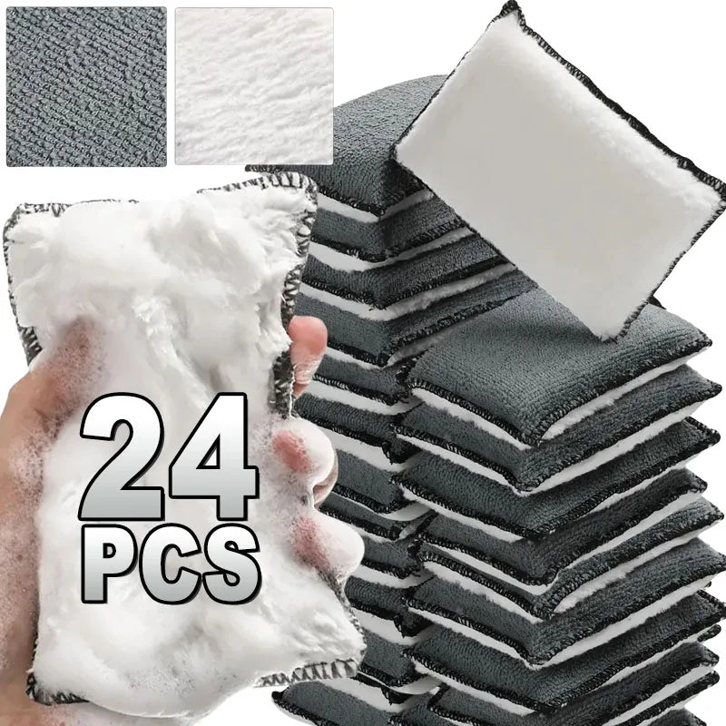 Microfiber Car Cleaning Sponge Set - Double-Sided Wax & Interior Detailers