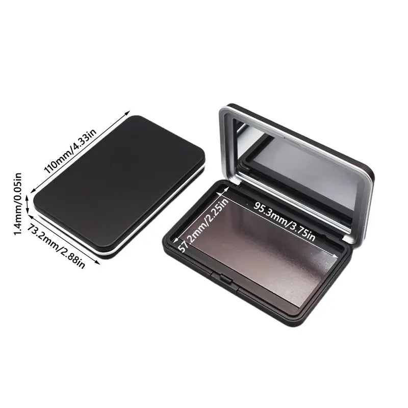 DIY Eyeshadow Palette Empty Matte Black Magnetic Makeup Box 6 Grids