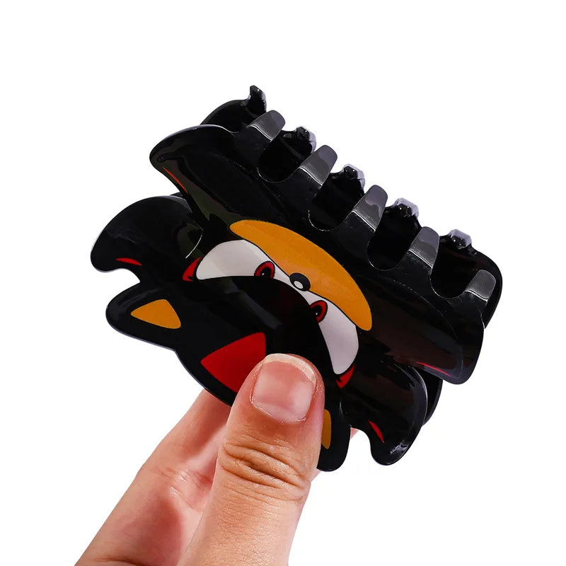 Anime Black Hedgehog Hair Clip Claw Hair Accessory for Girls