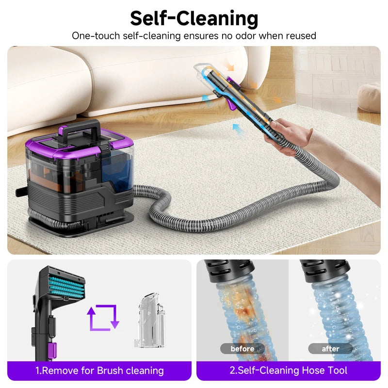 Handheld Carpet Cleaner Machine 530W for Pet Hair Upholstery & Deep Stains