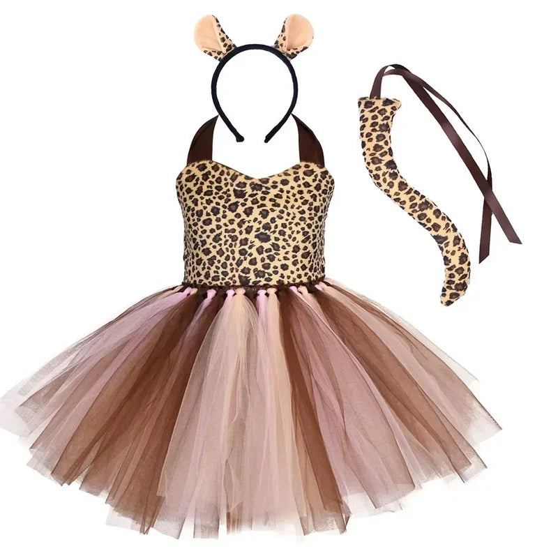 Children's Halloween Animal Cosplay Costume Set for Forest Theme Play