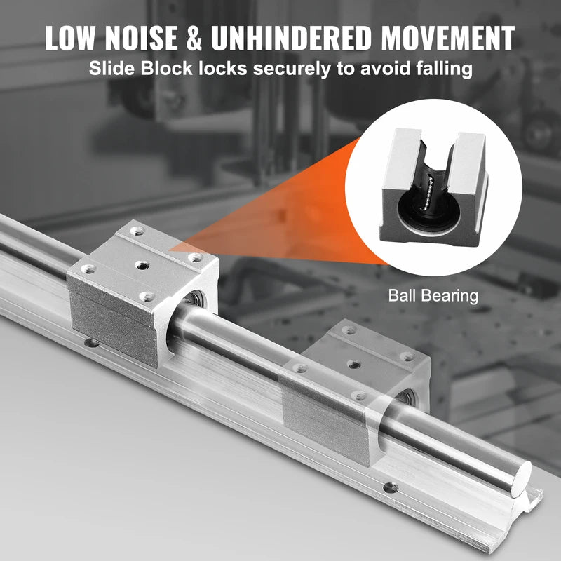 Linear Guide Rail Set for CNC Milling and Automation - All Sizes