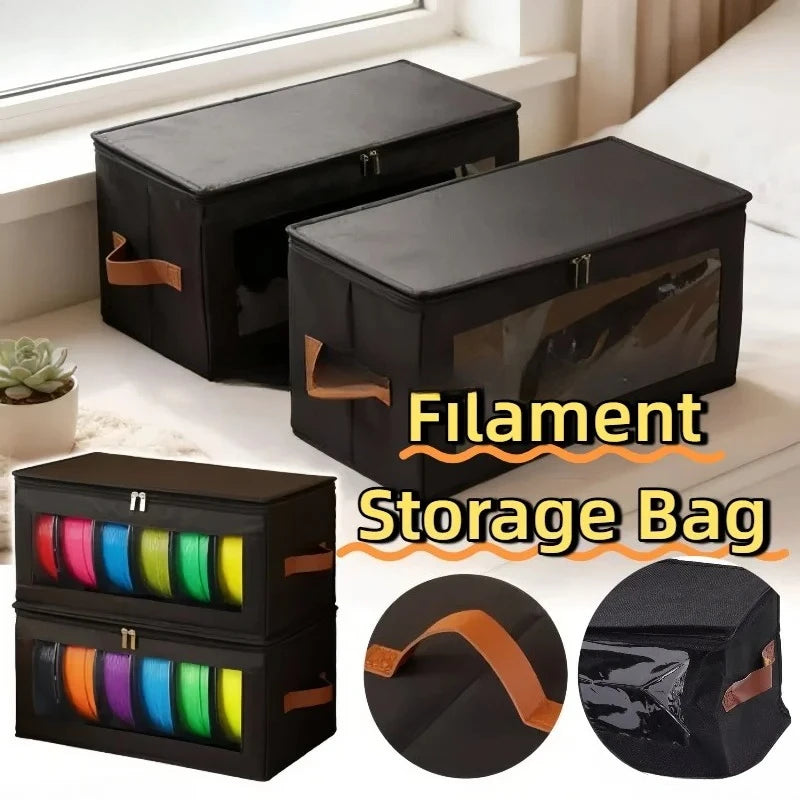 3D Printer Filament Storage Bag - Dustproof Moistureproof Organizer for Home Office Workshop