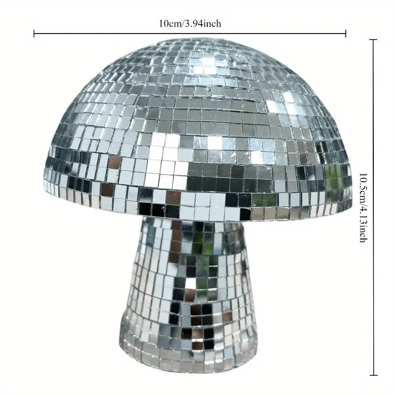 Reflective Mushroom Disco Ball Ornament for Bar Decoration - Cozy Life Home