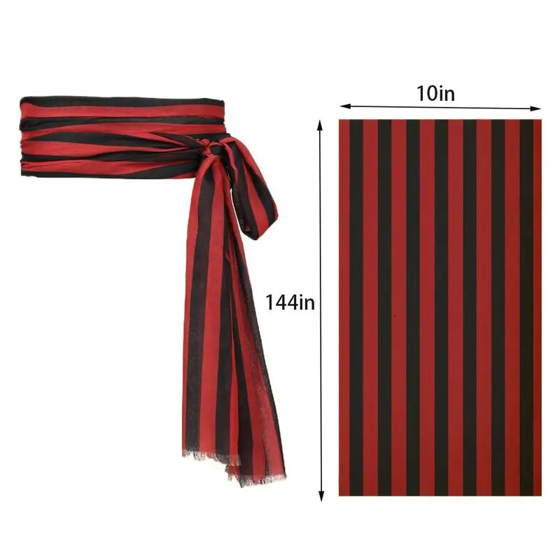 Pirate Costume Turban Set for Halloween Party Cosplay - 2 Pieces