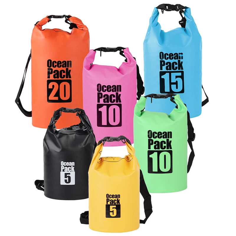 500D Waterproof Dry Sack Bag for Boating & Water Sports 5/10/15/20/30L